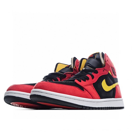 Air Jordan 1 High Zoom Air CMFT Black Chile Red CT0978-006 Unisex AJ1 Jordan