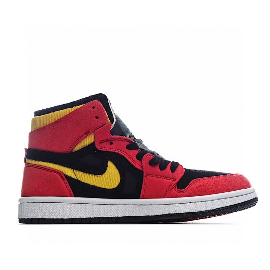 Air Jordan 1 High Zoom Air CMFT Black Chile Red CT0978-006 Unisex AJ1 Jordan