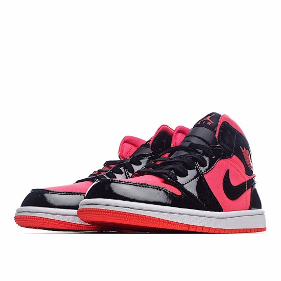 Air Jordan 1 Mid Hot Punch Black BQ6472-600 Unisex AJ1 Jordan