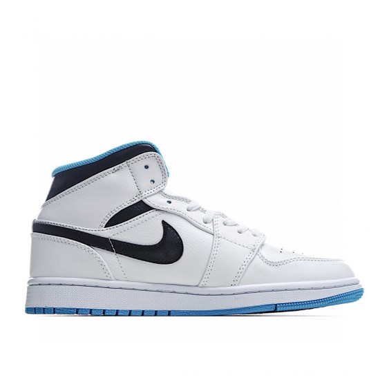 Air Jordan 1 Mid Laser Blue 554724-141 Unisex AJ1 Jordan