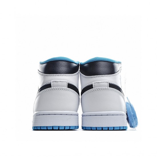 Air Jordan 1 Mid Laser Blue 554724-141 Unisex AJ1 Jordan