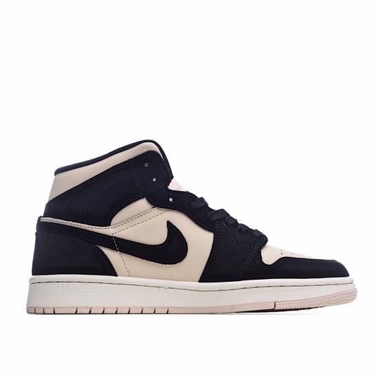 Air Jordan 1 Mid Pink Black DC0774-300 Unisex AJ1 Jordan