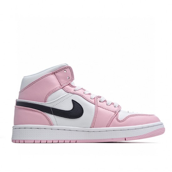 Air Jordan 1 Mid Pink White Black BQ6472-500 Unisex AJ1 Jordan