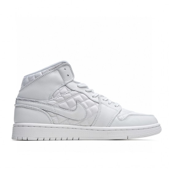 Air Jordan 1 Mid Quilted White DB6078-100 Unisex AJ1 Jordan