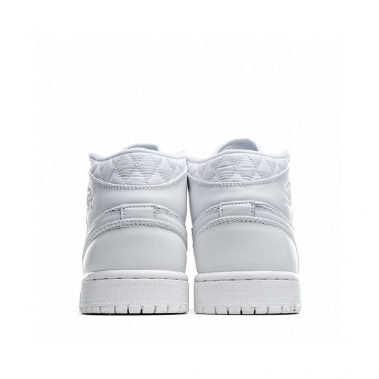 Air Jordan 1 Mid Quilted White DB6078-100 Unisex AJ1 Jordan