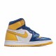 Air Jordan 1 Mid White Yellow Blue CZ6909-100 Unisex AJ1 Jordan