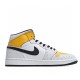 Air Jordan 1 Mid Yellow White Black BQ6472-107 Unisex AJ1 Jordan