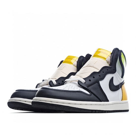 Air Jordan 1 Retro Black Yellow White Green 555088-118 Unisex AJ1 Jordan