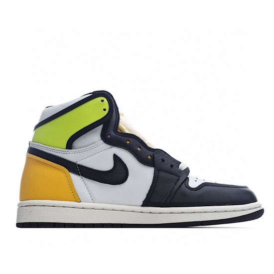 Air Jordan 1 Retro Black Yellow White Green 555088-118 Unisex AJ1 Jordan