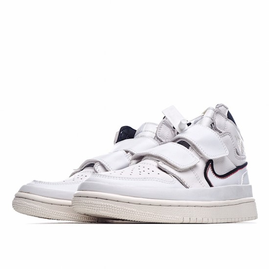 Air Jordan 1 Retro High Double Strap White Black Sail AQ7924-101 Unisex AJ1 Jordan