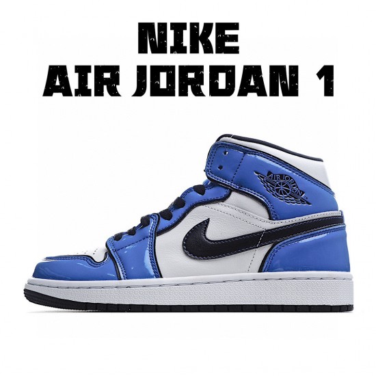 Air Jordan 1 Mid Blue White Black DD6834-402 Unisex AJ1 Jordan