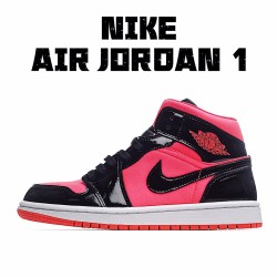 Air Jordan 1 Mid Hot Punch Black BQ6472-600 Unisex AJ1 Jordan