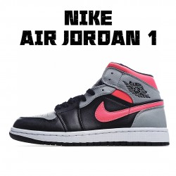 Air Jordan 1 Mid Pink Shadow 554724-059 Unisex AJ1 Jordan