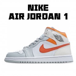 Air Jordan 1 Mid Starfish Pure Platinum CW7591-100 Unisex AJ1 Jordan