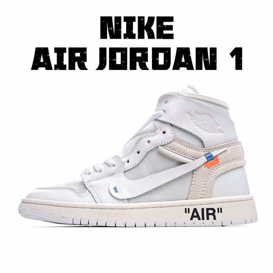 Air Jordan 1 Retro High Off-White White AQ0818-100 Unisex AJ1 Jordan