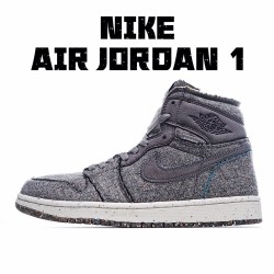 Air Jordan 1 Retro High Zoom Crater Grey CW2414 010 Mens AJ1 Jordan