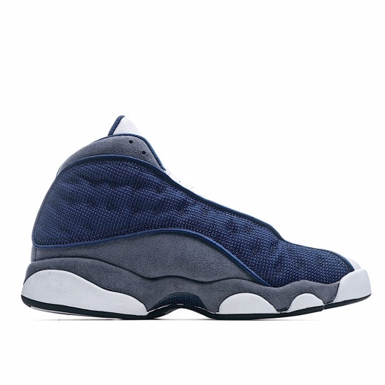 Air Jordan 13 Flint Navy 414571 404 AJ13 Mens White Blue Jordan Sneaekrs 