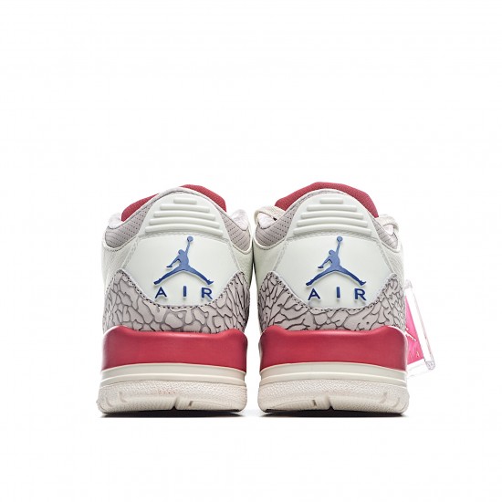 Air Jordan 3 Charity Game 136064 140 AJ3 White Red Blue Mens Jordan 