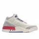 Air Jordan 3 Charity Game 136064 140 AJ3 White Red Blue Mens Jordan 