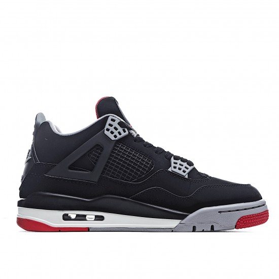 Air Jordan 4 Retro Bred 308497 060 Unisex AJ4 Black Gray Red Jordan 