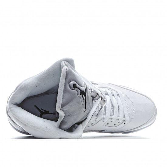 Air Jordan 5 Retro Metallic Silver 136027 130 Unisex White Silver AJ5 Jordan 