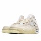 Off-White x Air Jordan AJ4 Retro CreamSail CV9388 100 AJ4 Mens Beige Jordan 