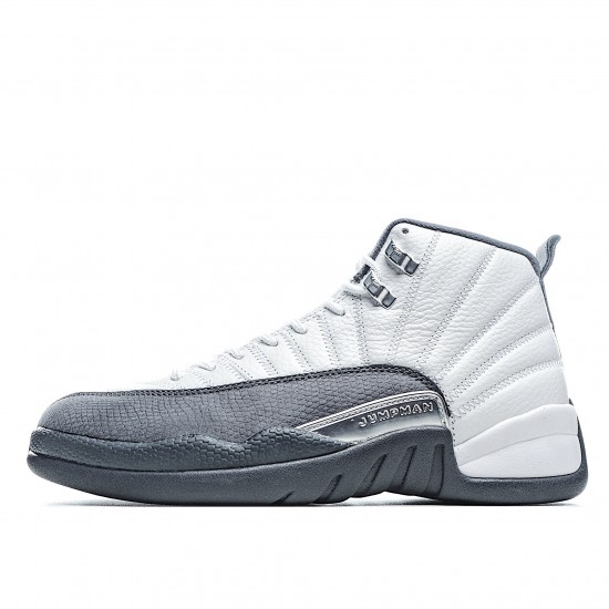 Air Jordan 12 Dark Grey 130690 160 AJ12 Mens White Gray Jordan 