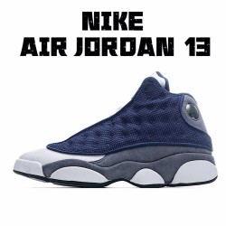 Air Jordan 13 Flint Navy 414571 404 AJ13 Mens White Blue Jordan Sneaekrs 