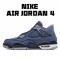 Air Jordan 4 Retro Black Blue CQ9597 401 Mens AJ4 