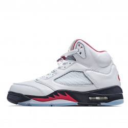 Air Jordan 5 Fire Red Mens DA1911 102 White Red AJ5 