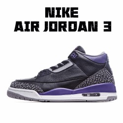 Air Jordan 3 Retro Black Court Purple CT8532-050 Mens AJ3 Jordan