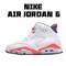 Air Jordan 6 Retro Infrared White 384664-123 Unisex AJ6 Jordan