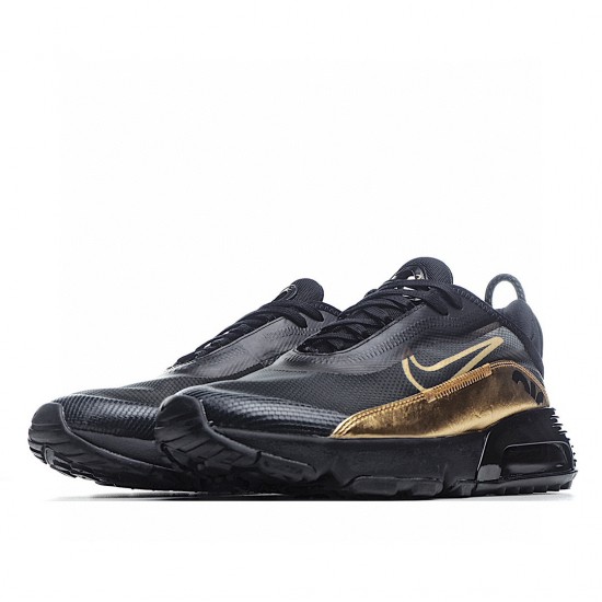 Nike Air Max 2090 Black Gold DC2191-001 Mens Running Shoes
