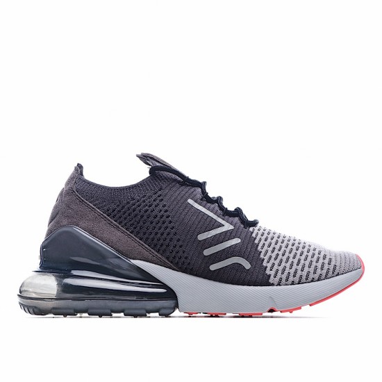 Nike Air Max 270 Flyknit Mens AO1023 004 Gray Black Running Shoes 