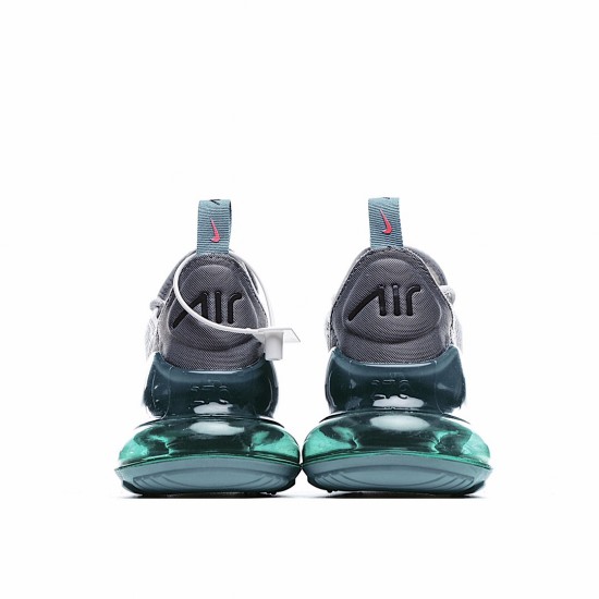 Nike Air Max 270 Gray Black Green AH8050 021 Unisex Running Shoes 