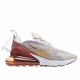 Nike Air Max 270 Gray Brown AH6789 203 White Womens Running Shoes 