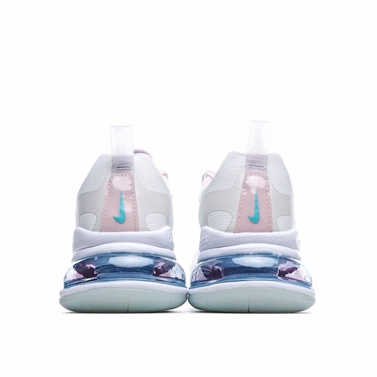 Nike Air Max 270 Reac Summit White Bleached Aqua CK6929-100 Womens Running Shoes