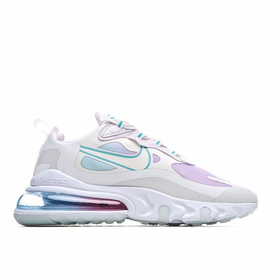 Nike Air Max 270 Reac Summit White Bleached Aqua CK6929-100 Womens Running Shoes