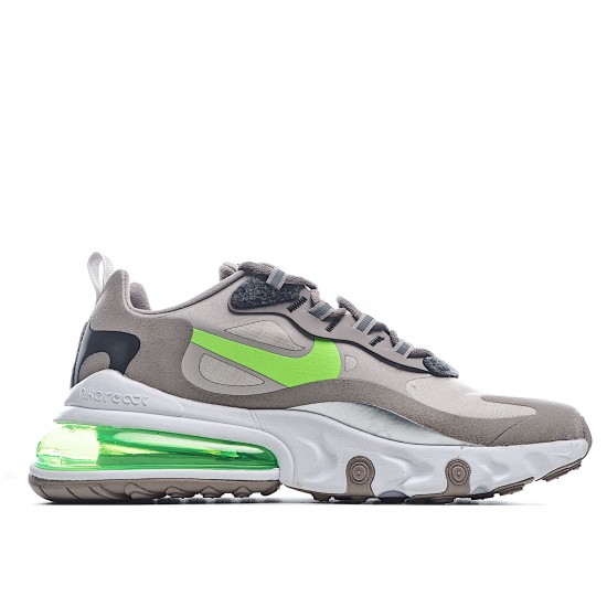 Nike Air Max 270 React Bauhaus Gray Green Mens CQ4598 231 Running Shoes 