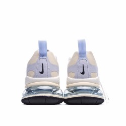 Nike Air Max 270 React Beige Ltblue White Running Shoes CT1287 100 Unisex 