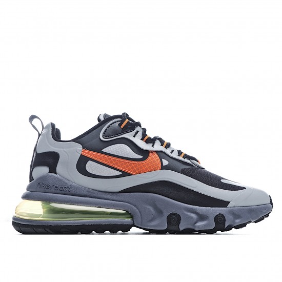 Nike Air Max 270 React Black Orange Gray Running Shoes CD2079 006 Mens 