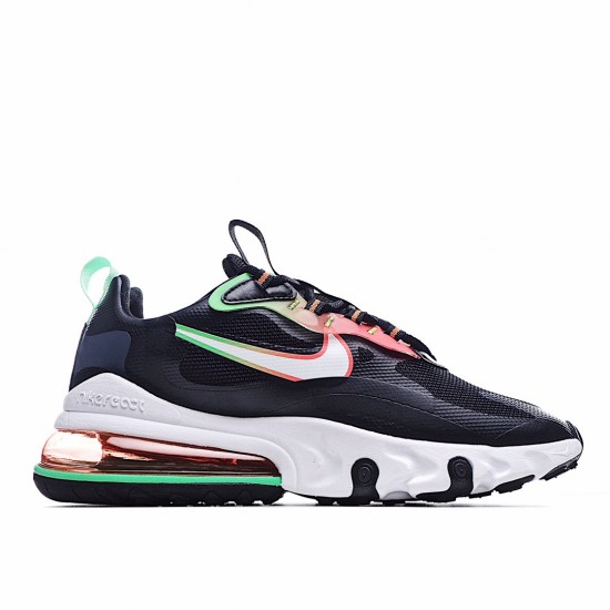 Nike Air Max 270 React Black White Multi Running Shoes CK6457 001 Unisex 