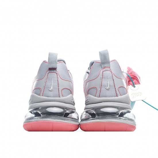 Nike Air Max 270 React Gray Red Running Shoes CQ6549 100 Unisex 