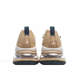 Nike Air Max 270 React Mens AO4971 700 Brown White Running Shoes 