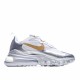 Nike Air Max 270 React Mens CQ4597 110 White Gray Gold Running Shoes 
