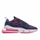 Nike Air Max 270 React Midnight Navy Hyper Pink CK6929-400 Unisex Running Shoes