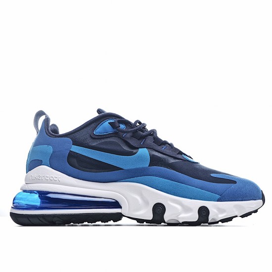 Nike Air Max 270 React Navy Blue Running Shoes AO4971 400 Unisex 