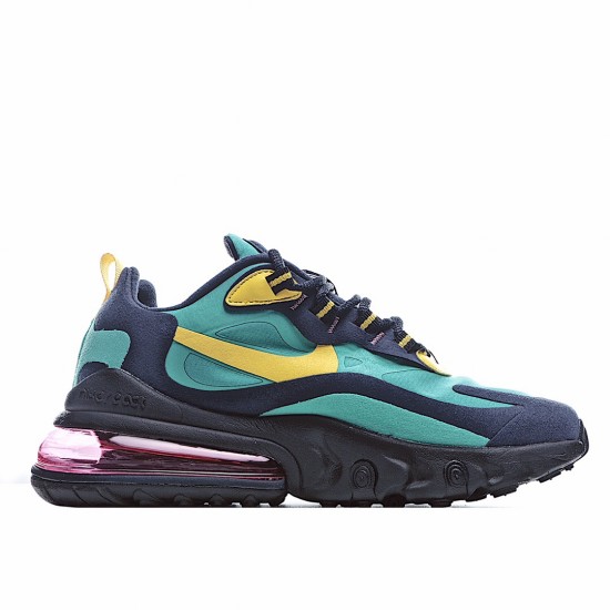 Nike Air Max 270 React Unisex AT6174 103 Green Black Yellow Running Shoes 