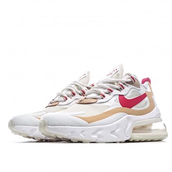 Nike Air Max 270 React Unisex AT6174 700 Brown White Red Running Shoes 