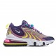 Nike Air Max 270 React Unisex CK2595 500 Purple Yellow White Running Shoes 